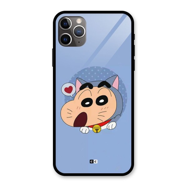 Cat Shinchan Glass Back Case for iPhone 11 Pro Max