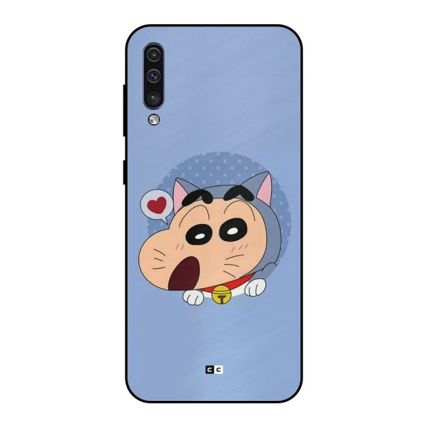 Cat Shinchan Metal Back Case for Galaxy A30s