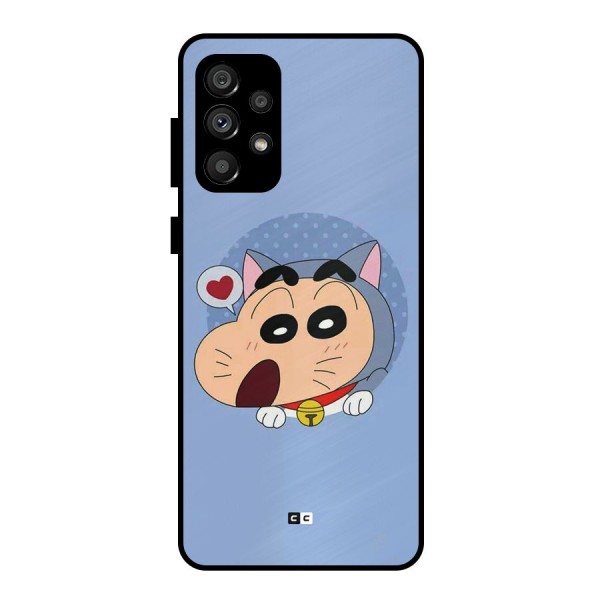 Cat Shinchan Metal Back Case for Galaxy A73 5G