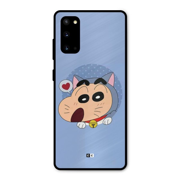 Cat Shinchan Metal Back Case for Galaxy S20