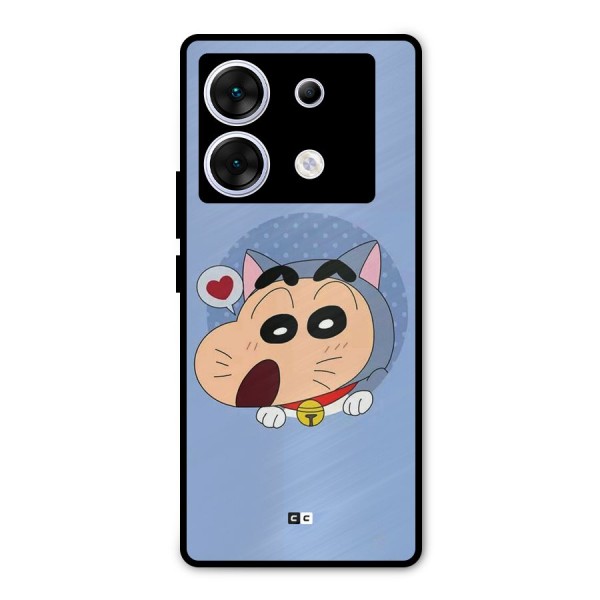 Cat Shinchan Metal Back Case for Infinix Zero 30 5G