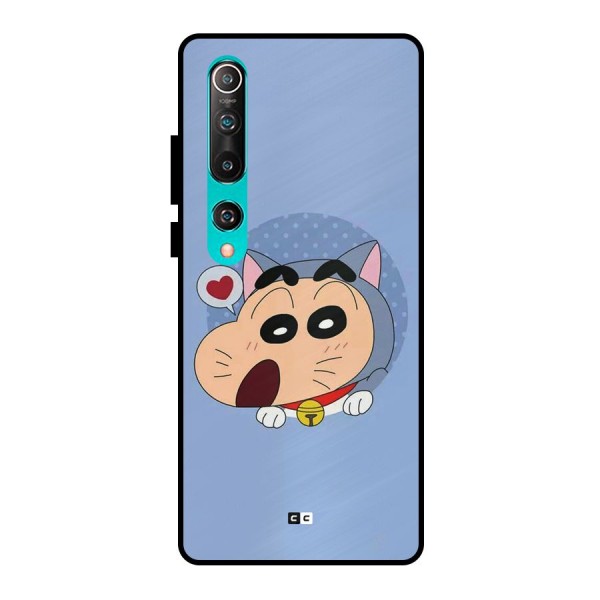 Cat Shinchan Metal Back Case for Mi 10