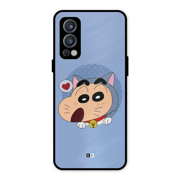 Cat Shinchan Metal Back Case for OnePlus Nord 2 5G