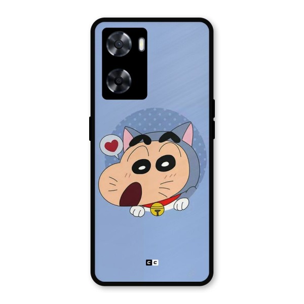 Cat Shinchan Metal Back Case for Oppo A77