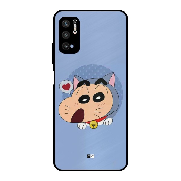 Cat Shinchan Metal Back Case for Poco M3 Pro 5G