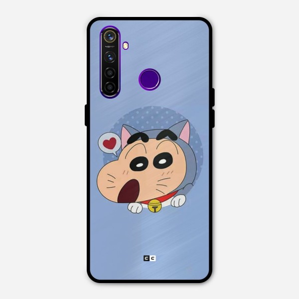 Cat Shinchan Metal Back Case for Realme 5 Pro