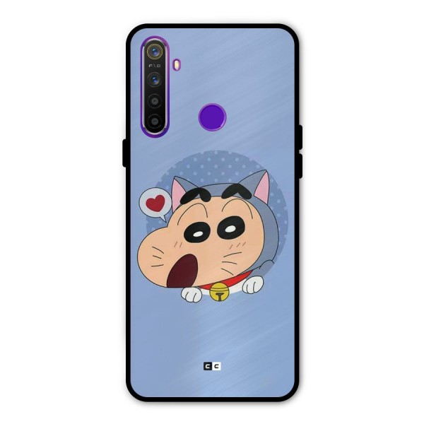 Cat Shinchan Metal Back Case for Realme 5i