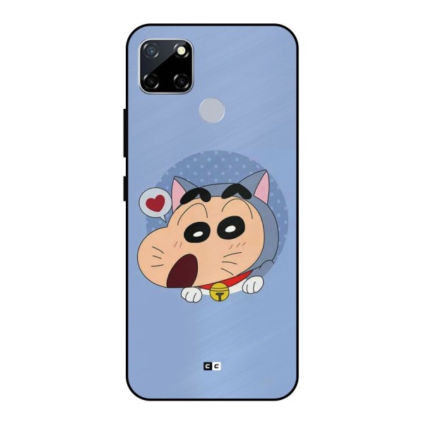 Cat Shinchan Metal Back Case for Realme Narzo 30A