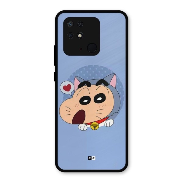 Cat Shinchan Metal Back Case for Redmi 10 Power