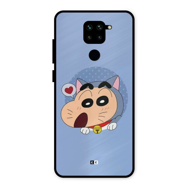 Cat Shinchan Metal Back Case for Redmi Note 9