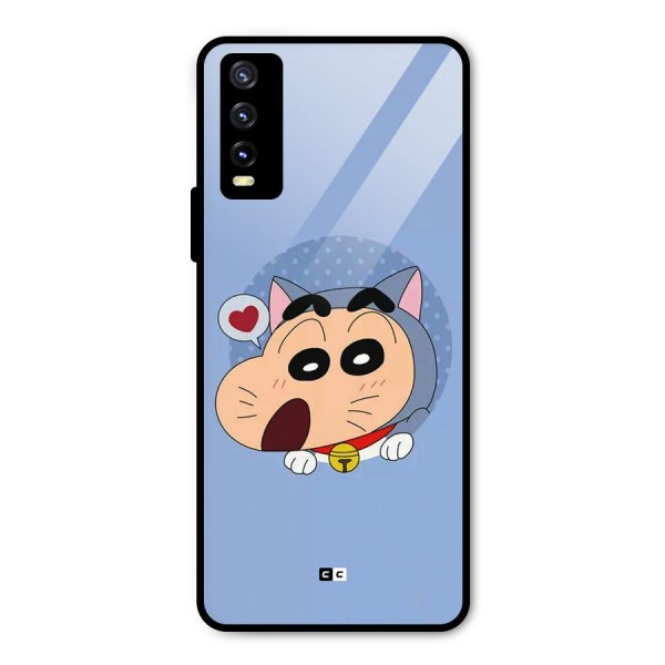 Cat Shinchan Metal Back Case for Vivo Y20i