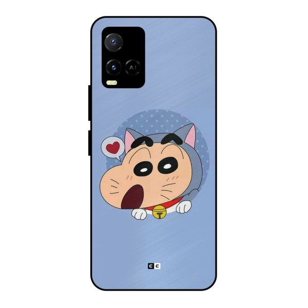 Cat Shinchan Metal Back Case for Vivo Y21T