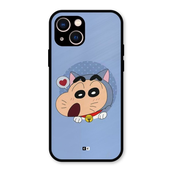 Cat Shinchan Metal Back Case for iPhone 13