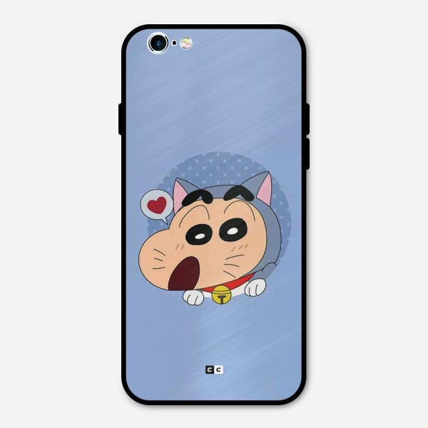 Cat Shinchan Metal Back Case for iPhone 6 6s