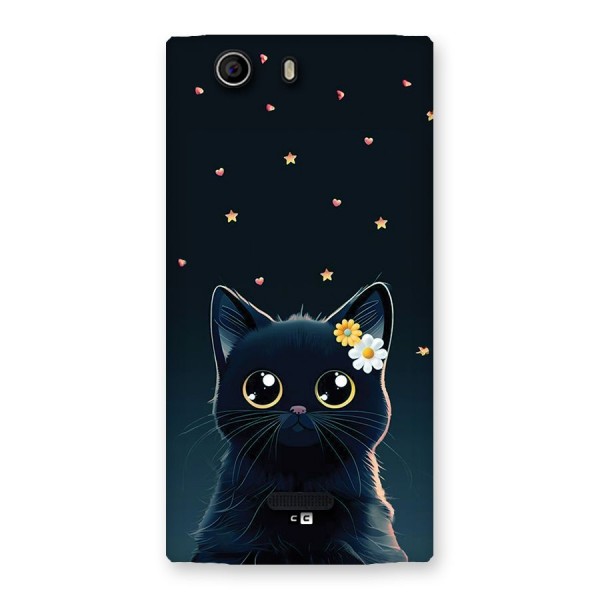Cat With Flowers Back Case for Canvas Nitro 2 E311
