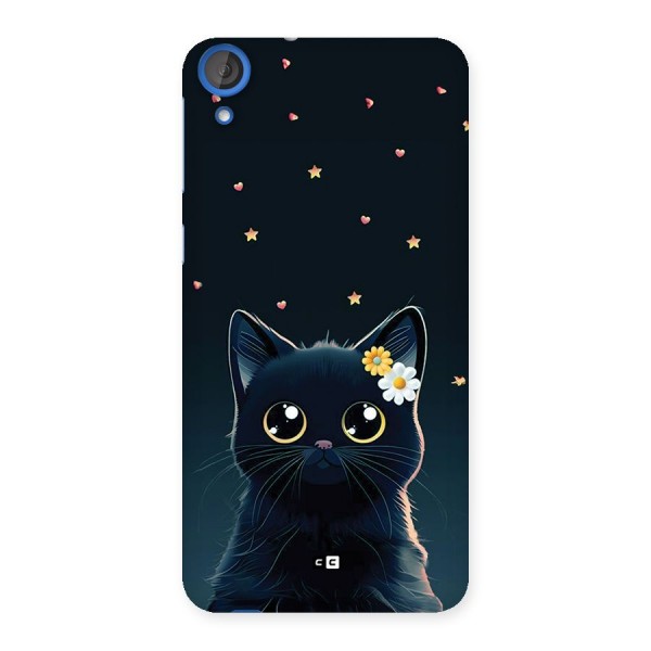 Cat With Flowers Back Case for Desire 820s