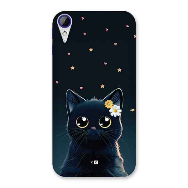 Cat With Flowers Back Case for Desire 830