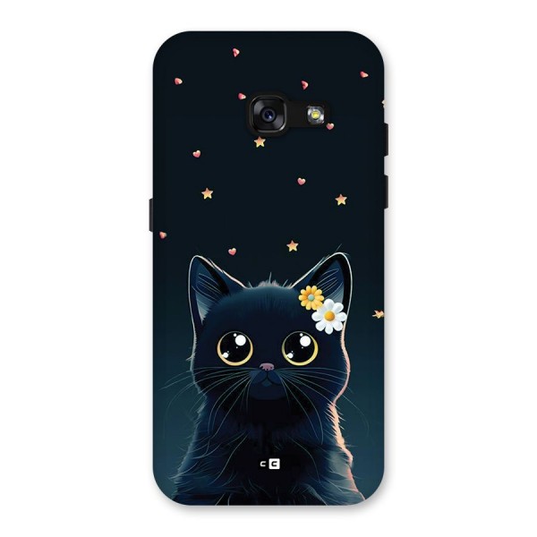Cat With Flowers Back Case for Galaxy A3 (2017)