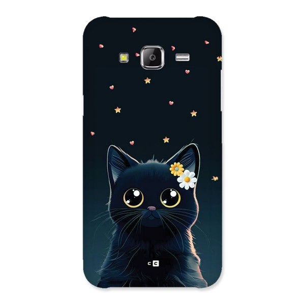 Cat With Flowers Back Case for Galaxy J5