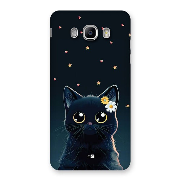 Cat With Flowers Back Case for Galaxy J5 2016