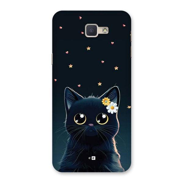 Cat With Flowers Back Case for Galaxy J5 Prime