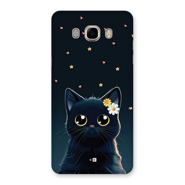 Cat With Flowers Back Case for Galaxy J7 2016