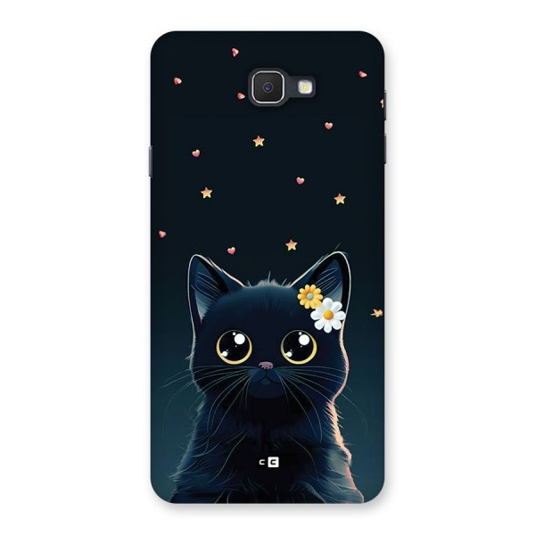 Cat With Flowers Back Case for Galaxy J7 Prime