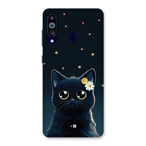 Cat With Flowers Back Case for Galaxy M40