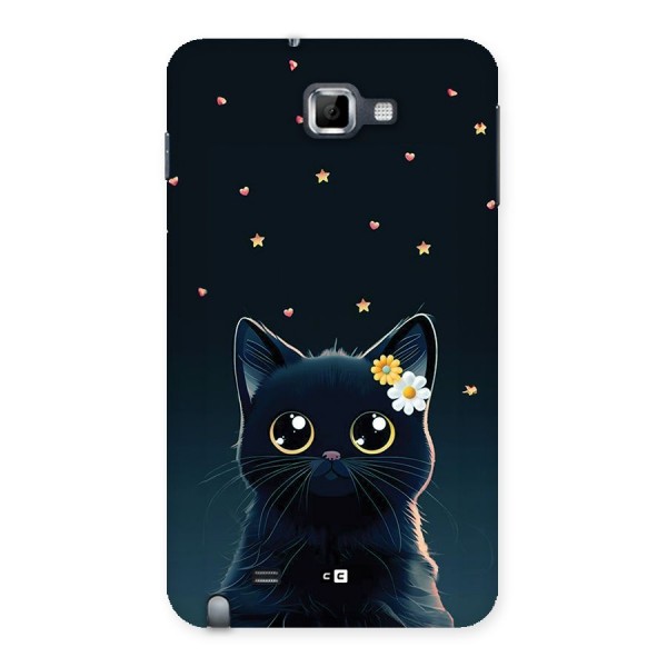 Cat With Flowers Back Case for Galaxy Note