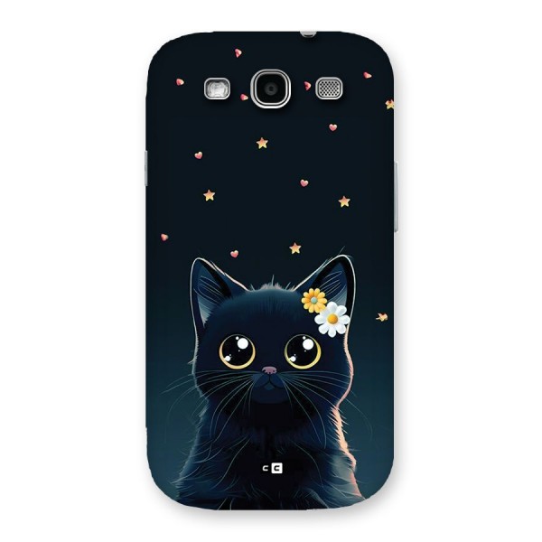 Cat With Flowers Back Case for Galaxy S3