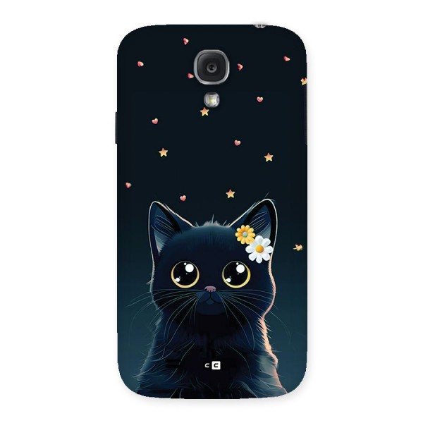 Cat With Flowers Back Case for Galaxy S4