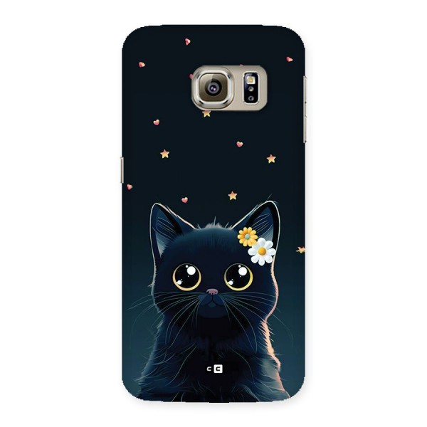 Cat With Flowers Back Case for Galaxy S6 edge