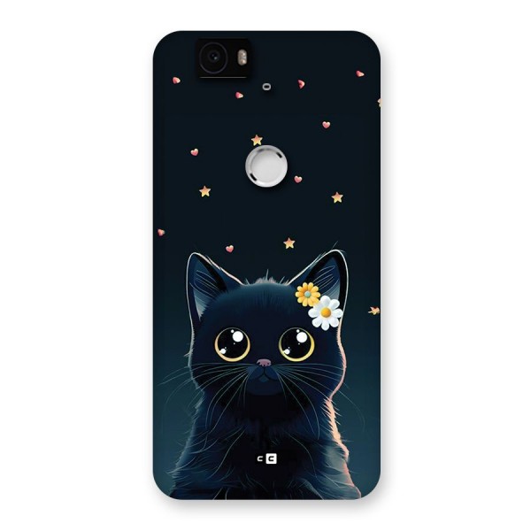 Cat With Flowers Back Case for Google Nexus 6P