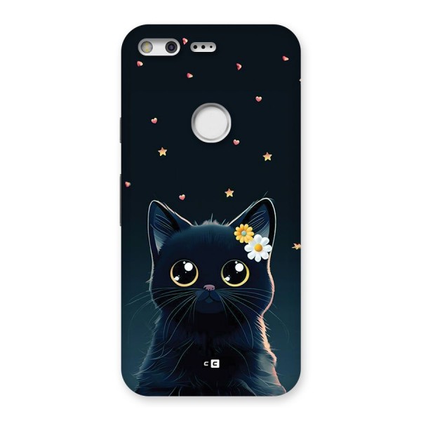 Cat With Flowers Back Case for Google Pixel