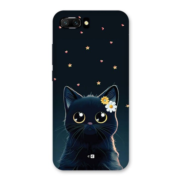 Cat With Flowers Back Case for Honor 10