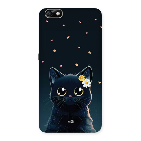 Cat With Flowers Back Case for Honor 4X