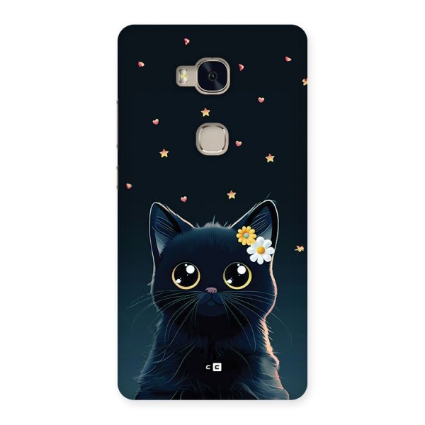 Cat With Flowers Back Case for Honor 5X