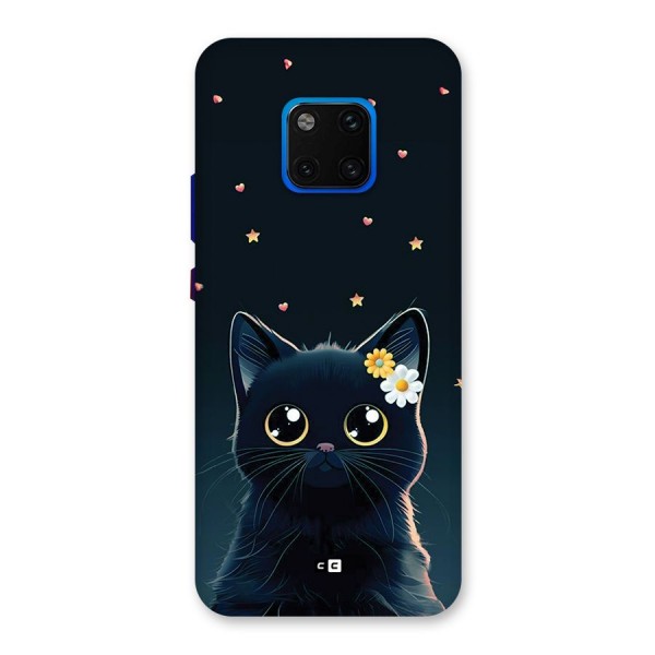 Cat With Flowers Back Case for Huawei Mate 20 Pro