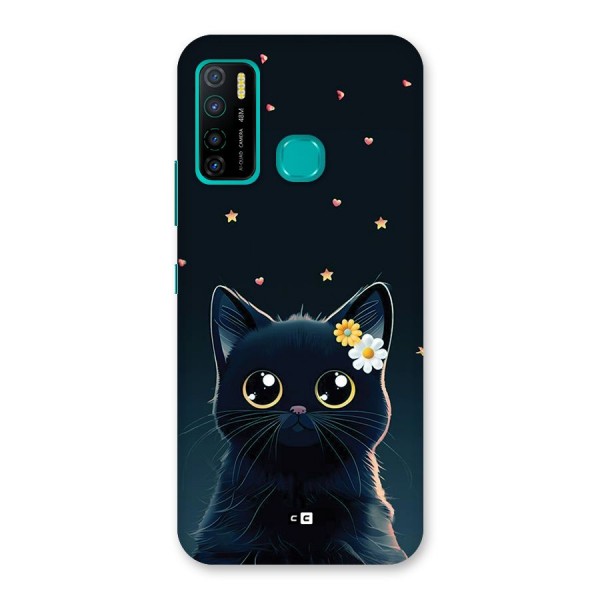 Cat With Flowers Back Case for Infinix Hot 9 Pro
