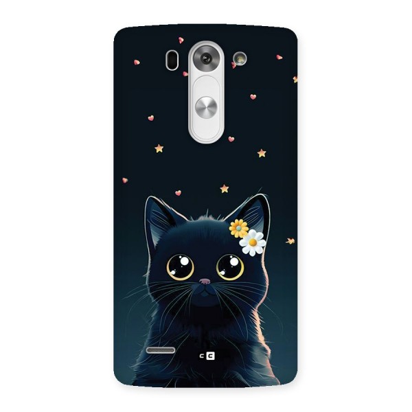 Cat With Flowers Back Case for LG G3 Mini