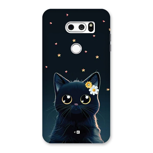 Cat With Flowers Back Case for LG V30