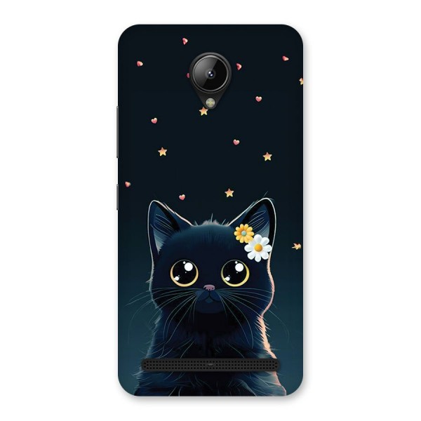 Cat With Flowers Back Case for Lenovo C2