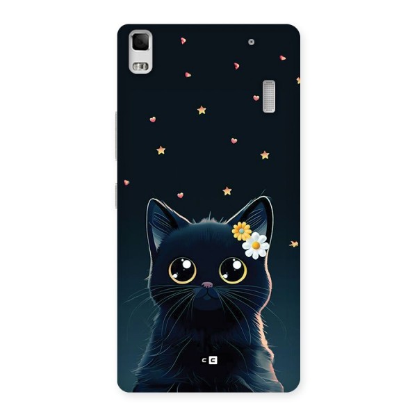Cat With Flowers Back Case for Lenovo K3 Note