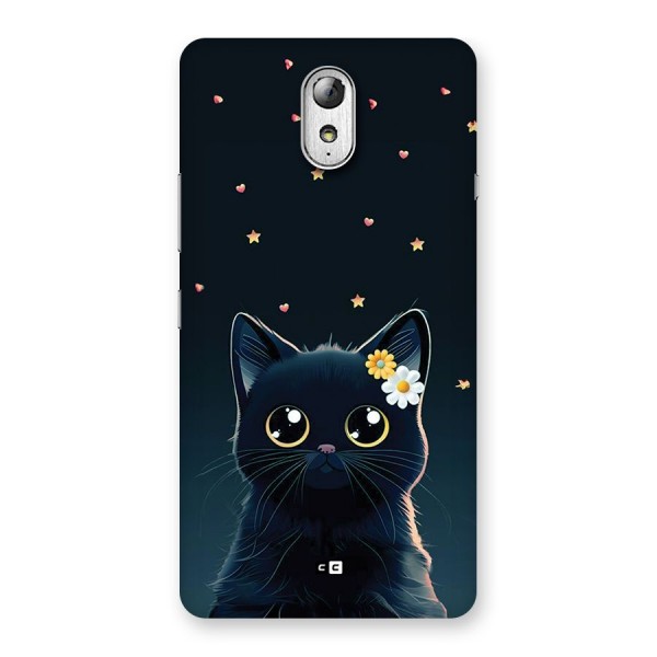 Cat With Flowers Back Case for Lenovo Vibe P1M