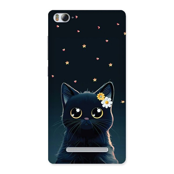 Cat With Flowers Back Case for Mi4i