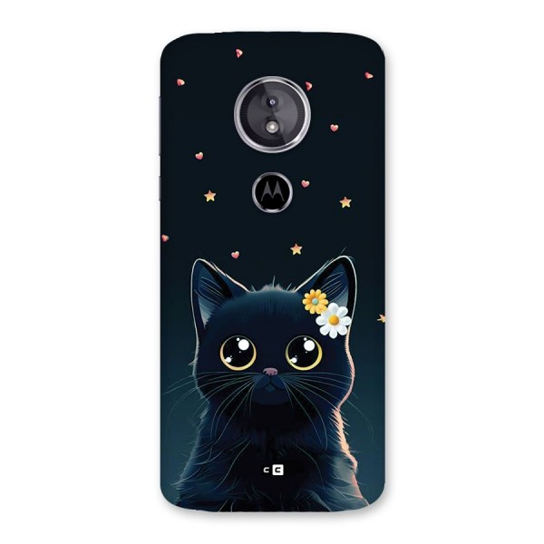 Cat With Flowers Back Case for Moto E5