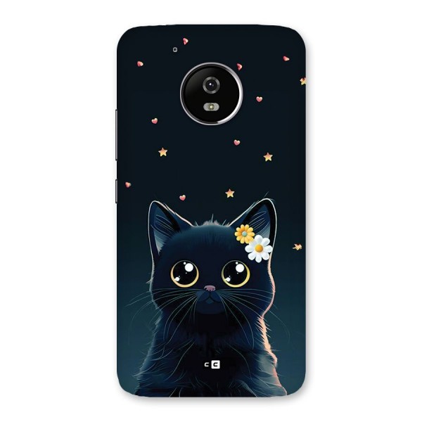 Cat With Flowers Back Case for Moto G5