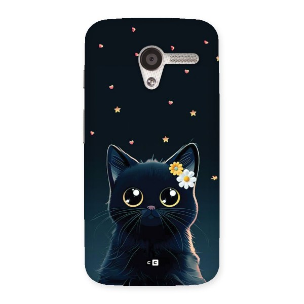 Cat With Flowers Back Case for Moto X