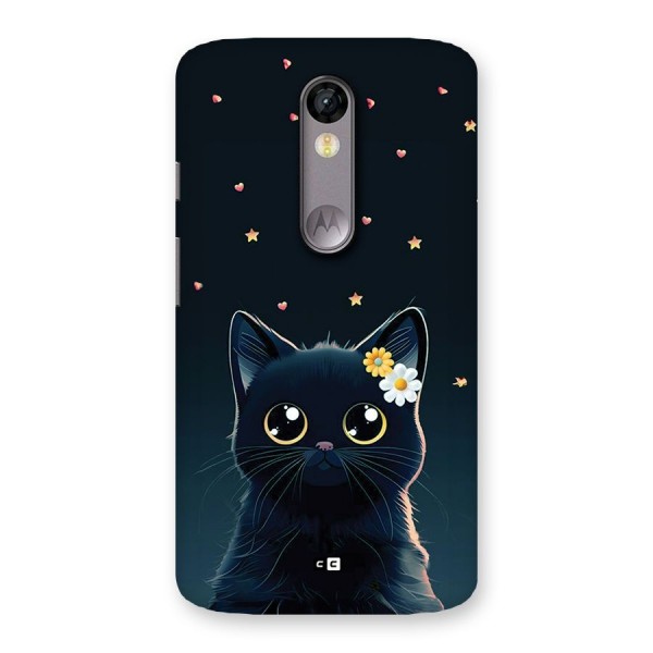 Cat With Flowers Back Case for Moto X Force