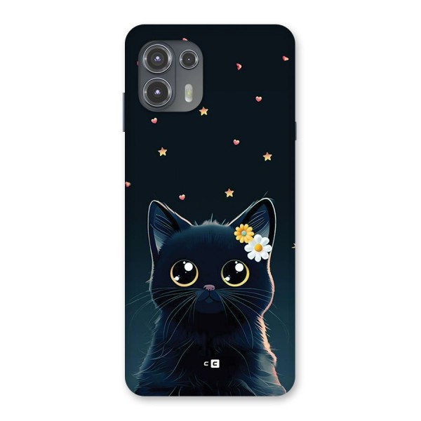 Cat With Flowers Back Case for Motorola Edge 20 Fusion